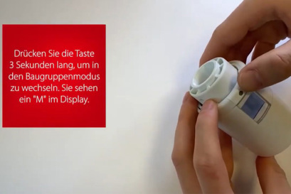 Demontage des Adapters an einem Danfoss Ally™ Heizkörperthermostat