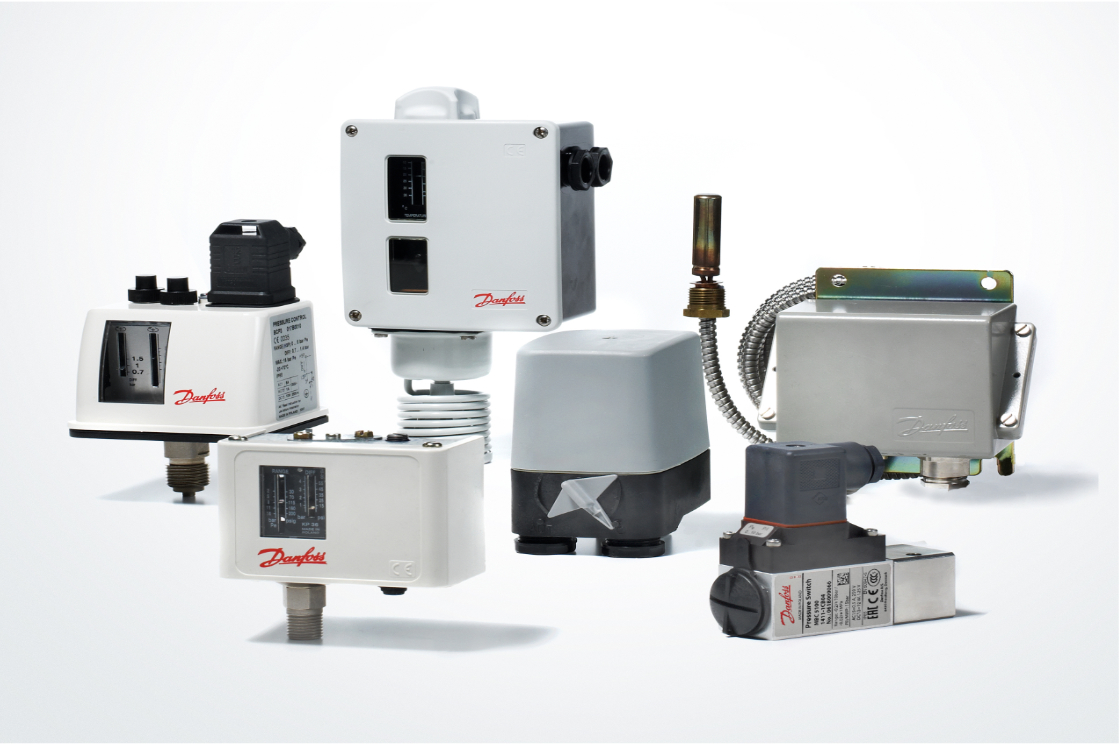 Overview of Danfoss pressure and temperature switches for industrial applications