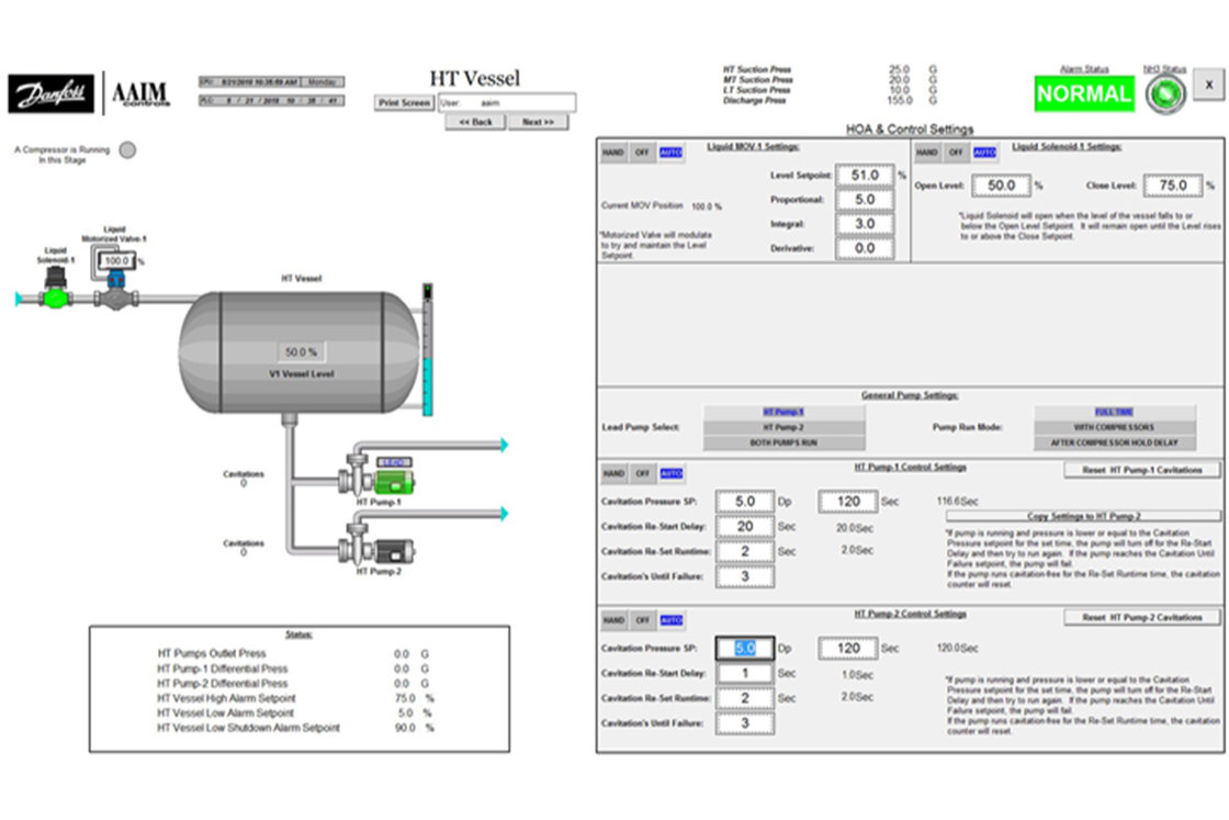 Vessel Control Screen - PLC Control Systems