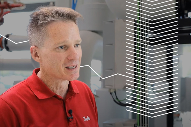 Drew Turner talking in a video about waste heat solutions