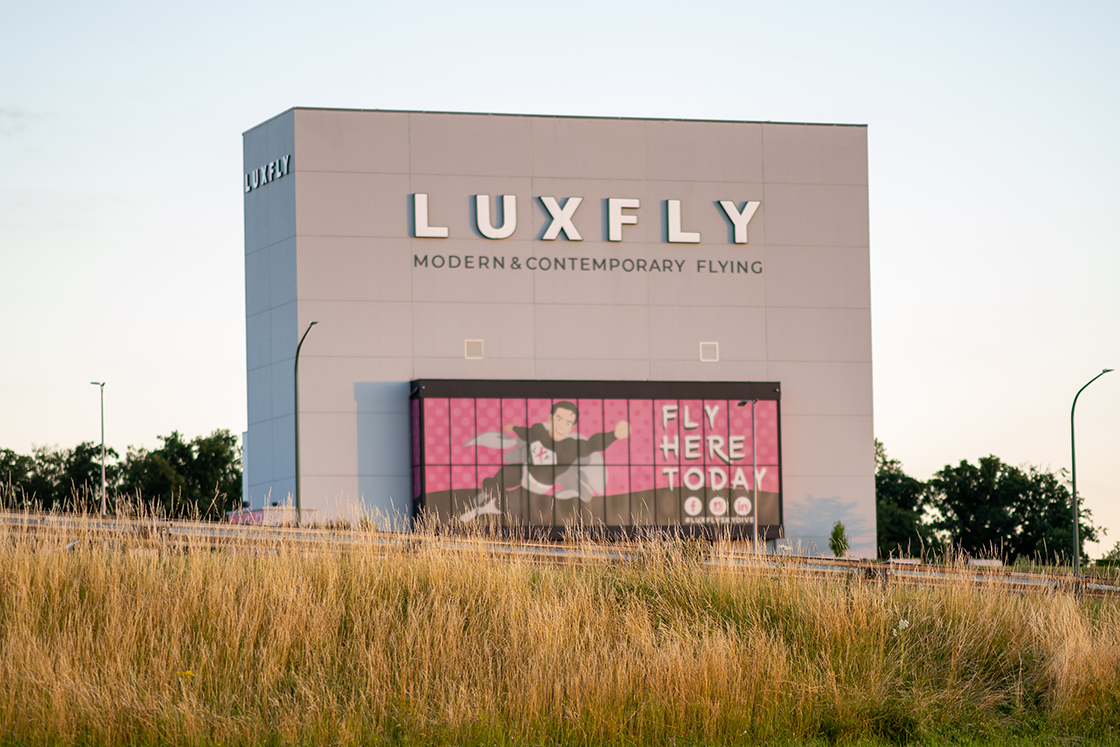 LuxFly building from the outside